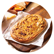 Four-Pepper and Bechamel Ragi Flatbread