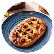 Chicken Pepperoni Ragi Flatbread